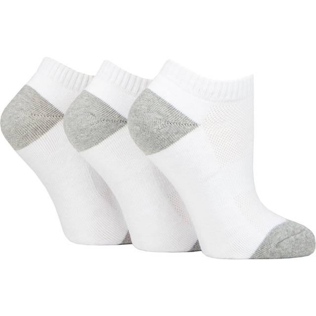 3 Pair White Plain Cotton Secret Socks Ladies 4-8 Ladies - Pringle