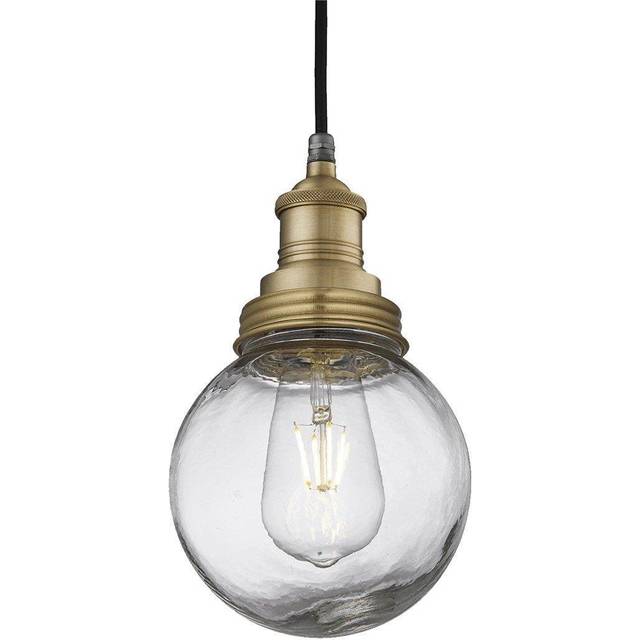 Brooklyn Outdoor & Bathroom Pendant with Brass Holder - Bronze - One Size