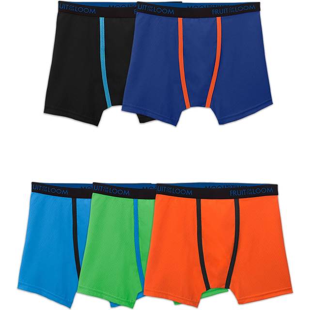 Fruit of the Loom boys Fruit Loom 5 Pack Breathable Boxer Brief Underw