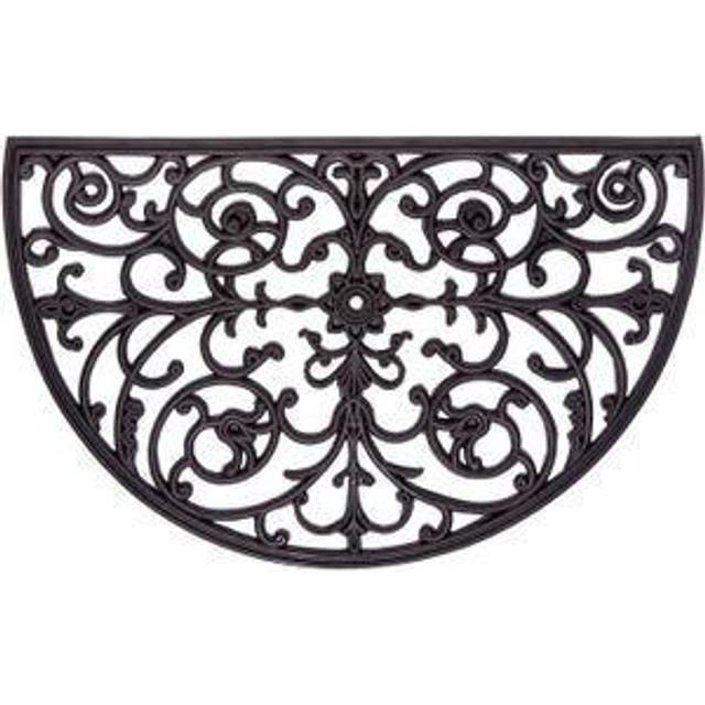 Semi-Circle Door Mat - Black (45cm W X 75cm L)