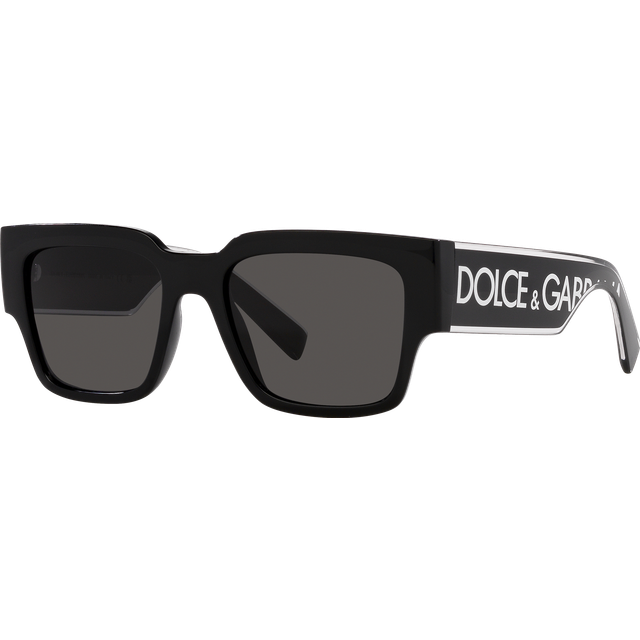 Dolce & Gabbana Man DG6184 501/87 Solglasögon Injicerad Svart Grå Fyrkantig Normal