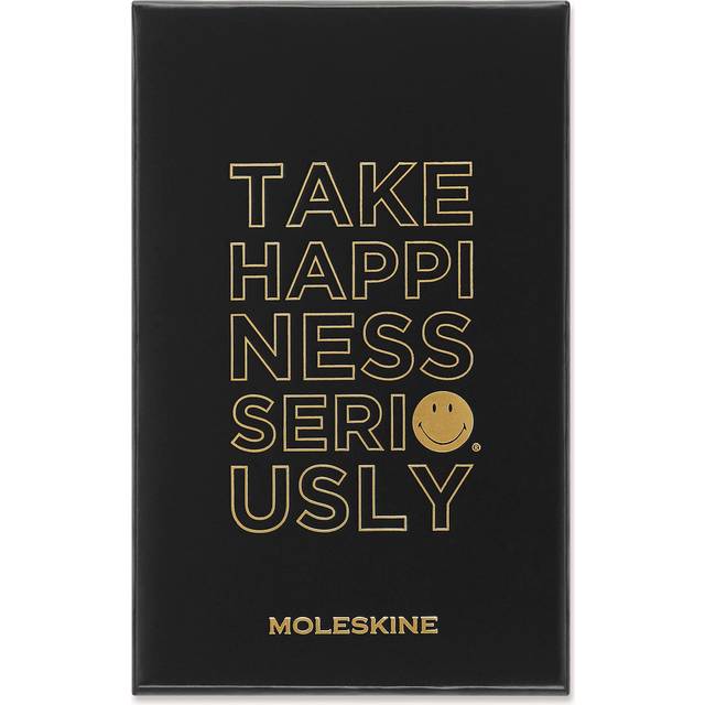 - Limited Edition Smiley Plain Notebook with Collector's Box, Hard Cover and Elastic Closure Journal, Size Extra Small 6.5 x 10.5 cm, Colour Black