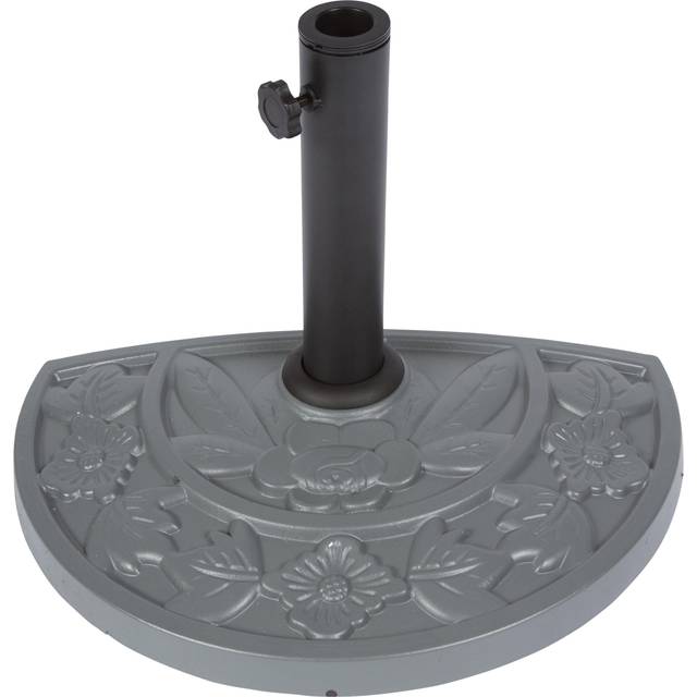 Umbrella Half Base - For Half Umbrella - Sturdy Resin - By Trademark Innovations (Gray)