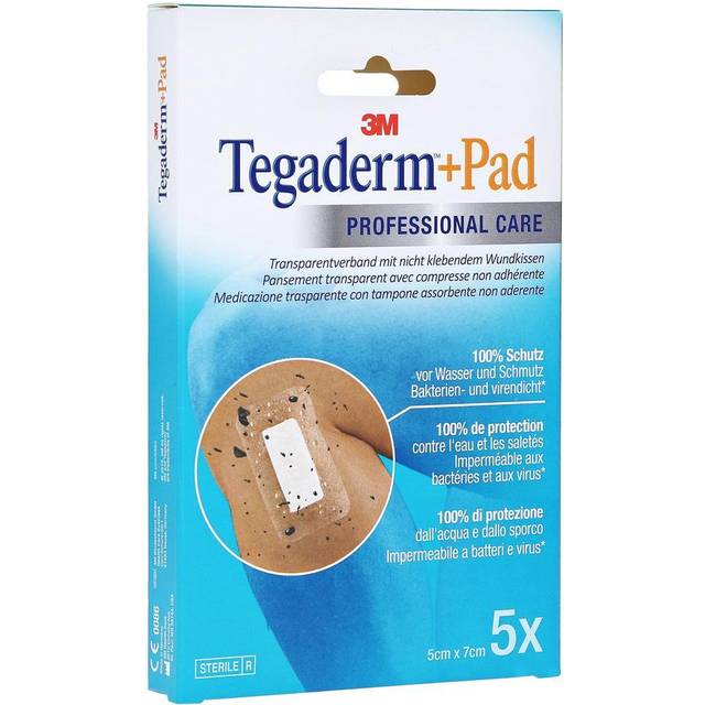 Tegaderm + Pad – klämband, 5 x 7 cm, 5 stycken