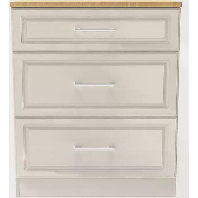 Norfolk 3 Drawer Deep Chest (Ready Assembled) - Beige - Medium