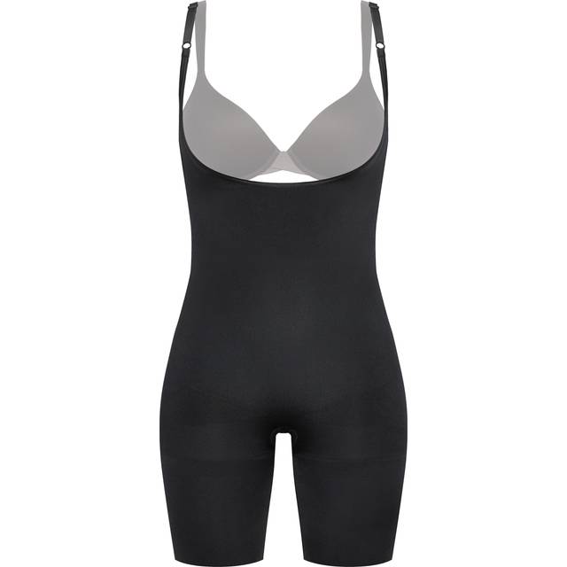 Spanx Öppen byst mellanhög bodysuit, kroppsformande kvinna, mycket svart, XL, Very Black, XL