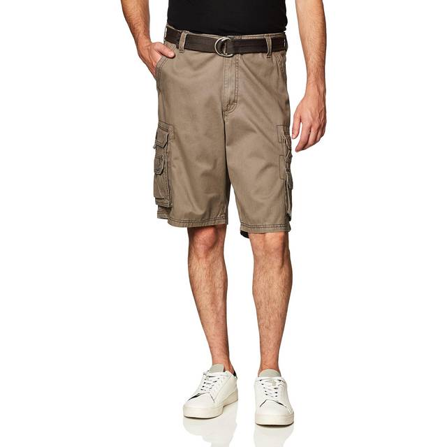 Lee Stora och långa hängselbyxor för män, bältade Wyoming cargoshorts, Ånga, 56 SE