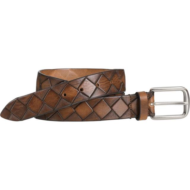 Johnston & Murphy Men's Basketweave Belt Tan - Size: 36 Waist