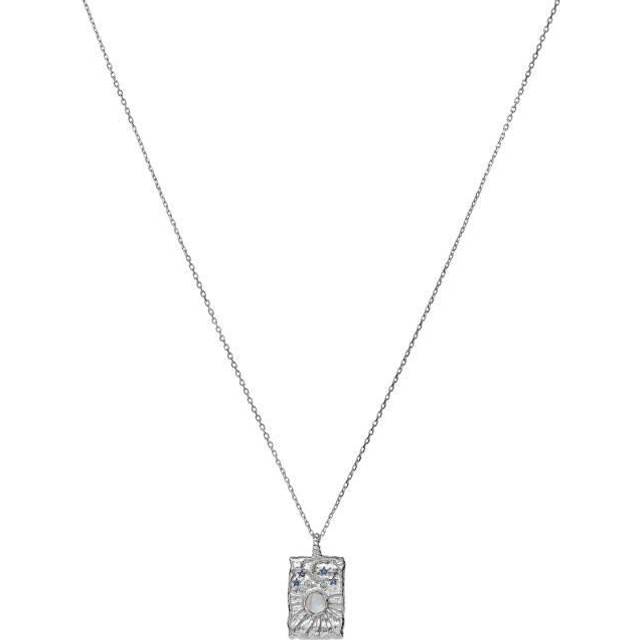 Maanesten Aylin Necklace - Silver/Transpaent/Sapphire