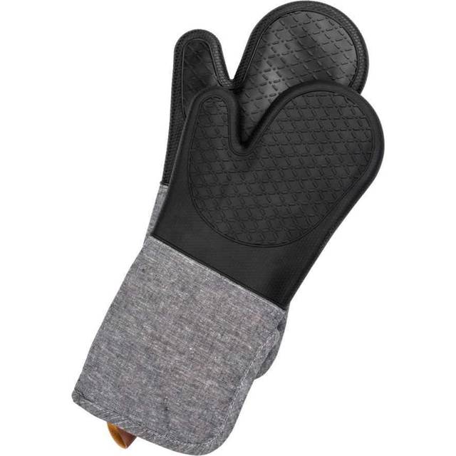 Wenko Black Kitchen Ada grillhandsker silikonebelægning Grydelap Grå, Sort