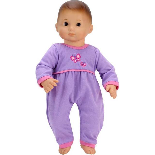 Sophia's Long Sleeve Embroidered Butterfly One Piece Bodysuit for 15 Inch Dolls  Lavender