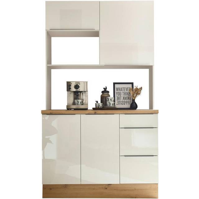 MINIKÖK 120 cm  i vit, vit högglans
