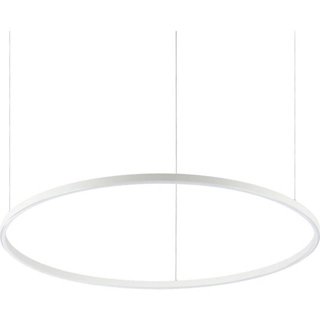 Ideal Lux ORACLE Slim DALI Dimmable Round 90cm Integrated LED Pendant Ceiling Light White, 3000K