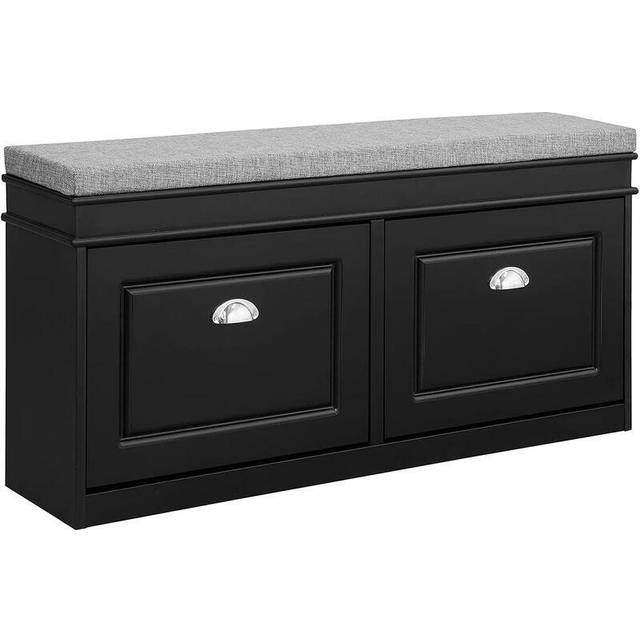 SoBuy FSR64-SCH,Hallway Shoe Cabinet with Flip-drawer and Seat Cushion