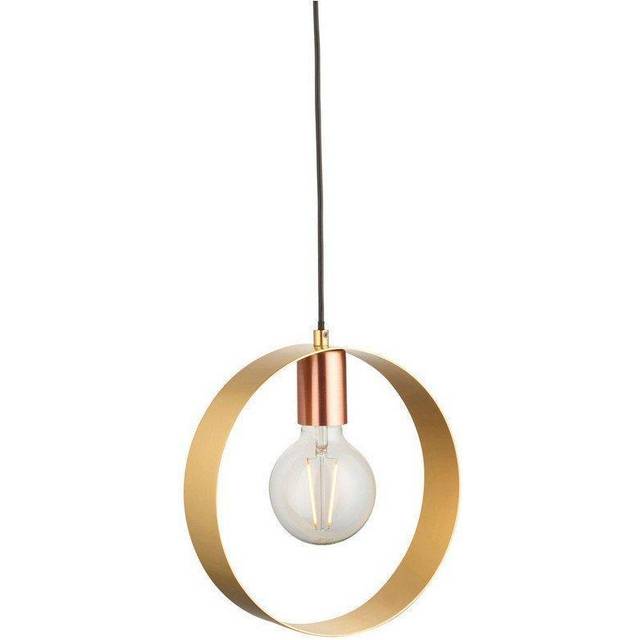 Endon 97664 Hoop 1 Light Pendant Brushed Brass, Nickel &amp; Copper Pl