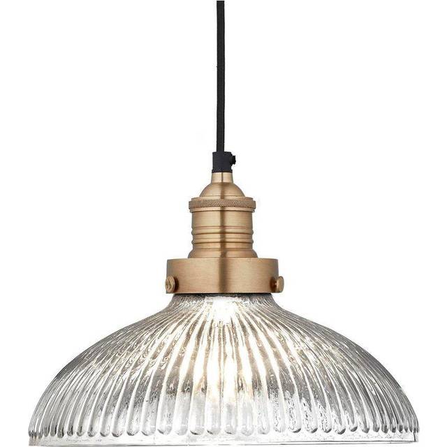 Industville Brooklyn Glass Dome Pendant Ceiling Light, 30cm