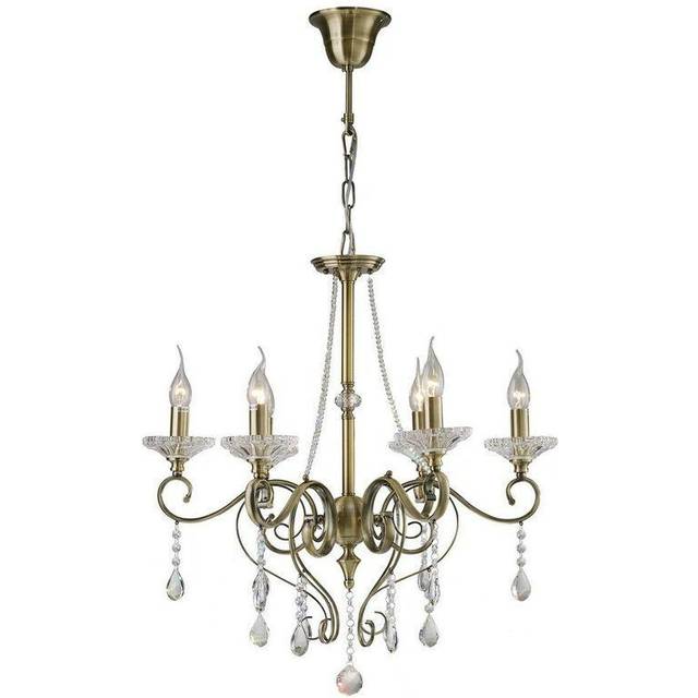 Diyas IL32076 Libra Pendant Antique Brass/crystal