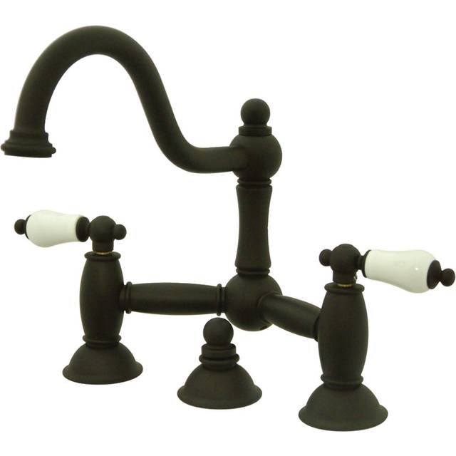 Kingston Brass KS3915PL Restoration Bathroom Bridge Faucet  Oil Rubbed
