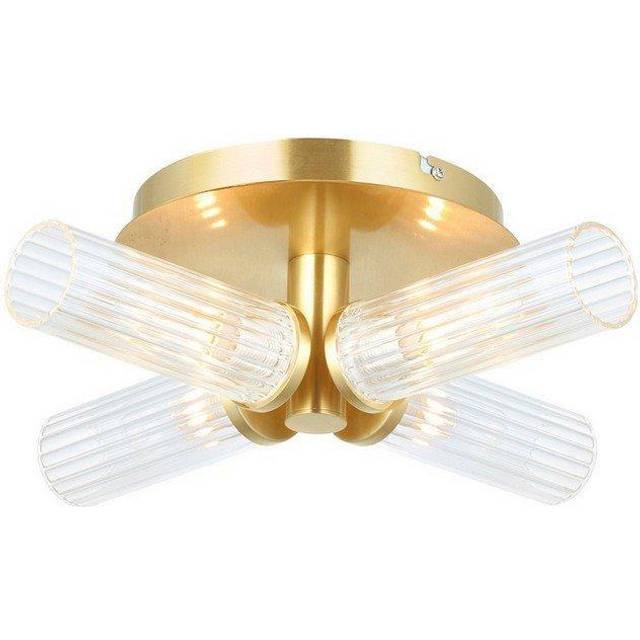 Endon 96160 Talo Bathroom 4 Light Semi Flush Ceiling Light Satin Brass