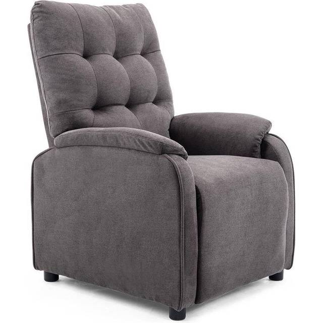 Charlbury Pushback Fabric Recliner Chair - Smokey Charcoal Grey