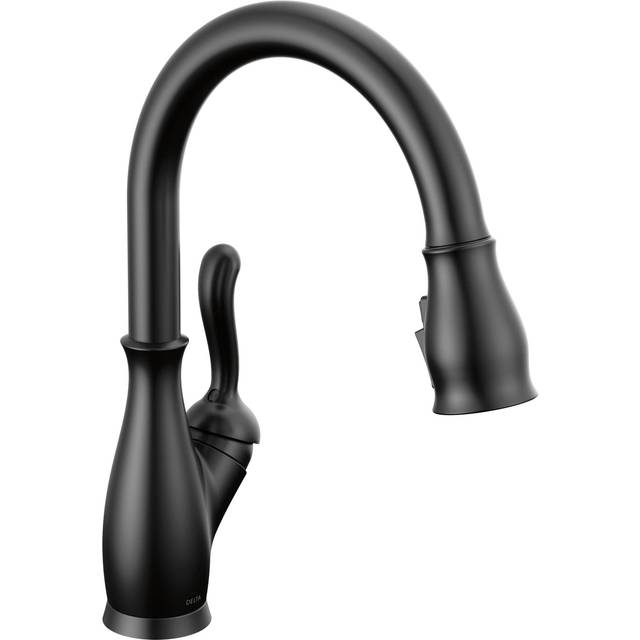 Delta Faucet Leland Pull Down Kitchen Faucet  Black Kitchen Faucets with Pull Down Sprayer  Kitchen Sink Faucet  Faucet for Kitchen Sink with Magnetic