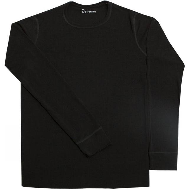 Joha Bluse, langærmet til mænd sort uld-silke