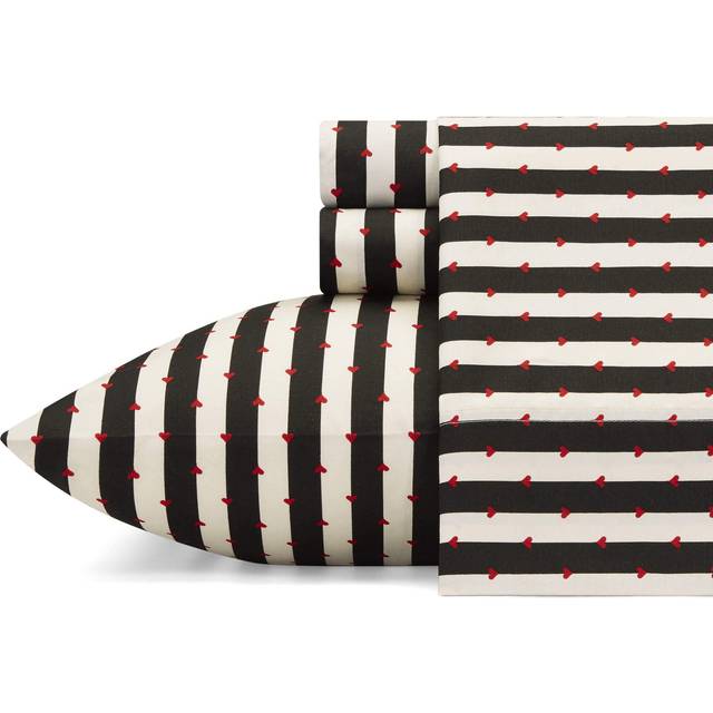Betsey Johnson  Twin Sheets  Soft  Lightweight Bedding  Fade  Wrinkle Resistant Wonderland Stripe  Twin