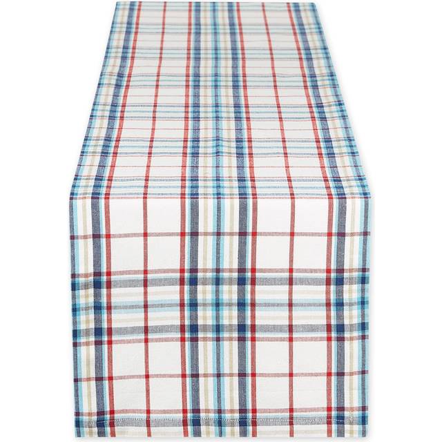 LIGHTHOUSE PLAID TABLE RUNNER 14x72