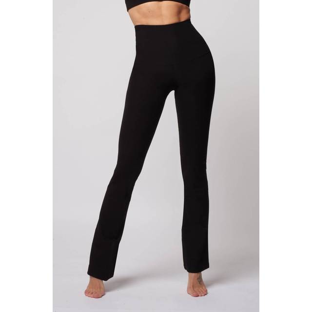Lightweight Strong Compression Slim Fit Bootcut Trousers with Standard Tummy Control - Black - 18L