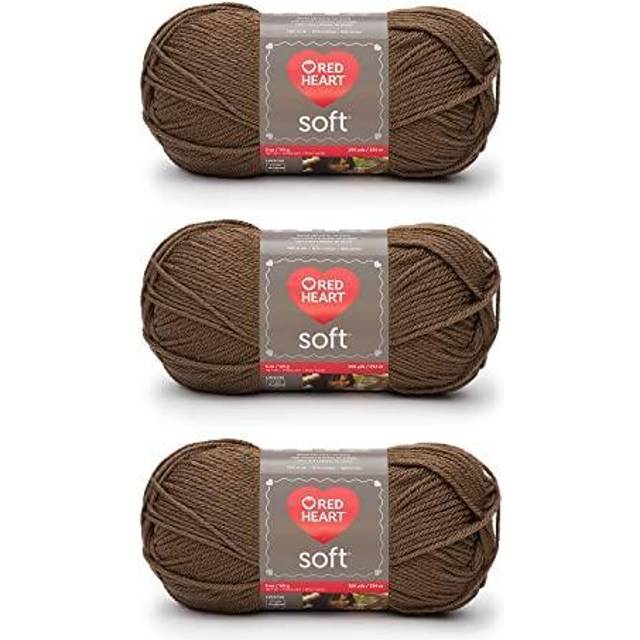 Red Heart Soft Toast Yarn - (Pack of 3) of 141g/5oz - Acrylic - 4 Medi