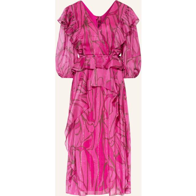 Ted Baker Victoir Chiffon Midi Dress - UK 6 - Pink