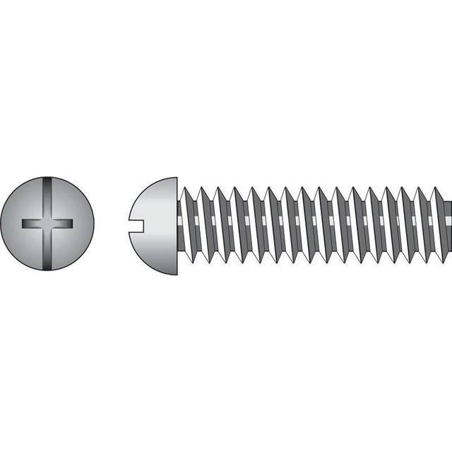 The Hillman Group 90197 8-32-Inch x 1-1/2-Inch Round Head Combo Machine Screw  100-Pack Zinc