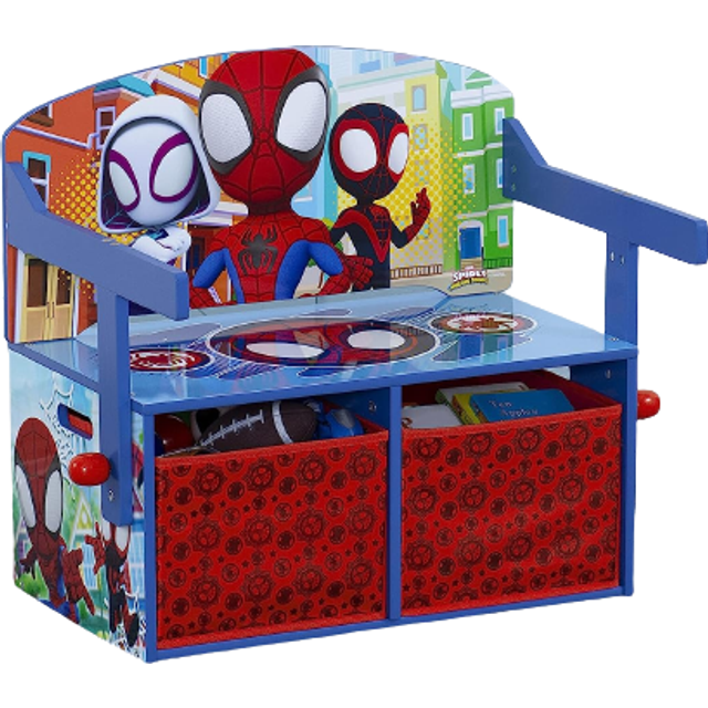 Delta Children Kids Convertible Activity Bench - Greenguard Gold Certified  Marvel Spidey and His Amazing Friends