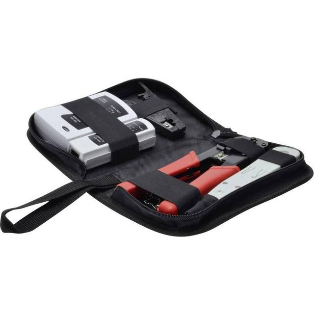 Network Tool Set, LAN Tester, Crimping Tool, Cut and Stripping Tool, Punch Down Tool, Bag