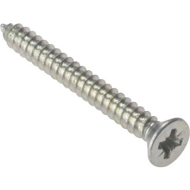 Unbranded Self Tapping Countersunk Pozi Screw 3/4" x 8 (200 Pack) in Silver Plastic
