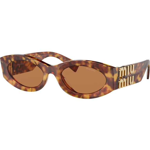 Miu Miu Woman MU 11WS 4BW2Z1 Sunglasses Acetate Turtle Brown Round Normal