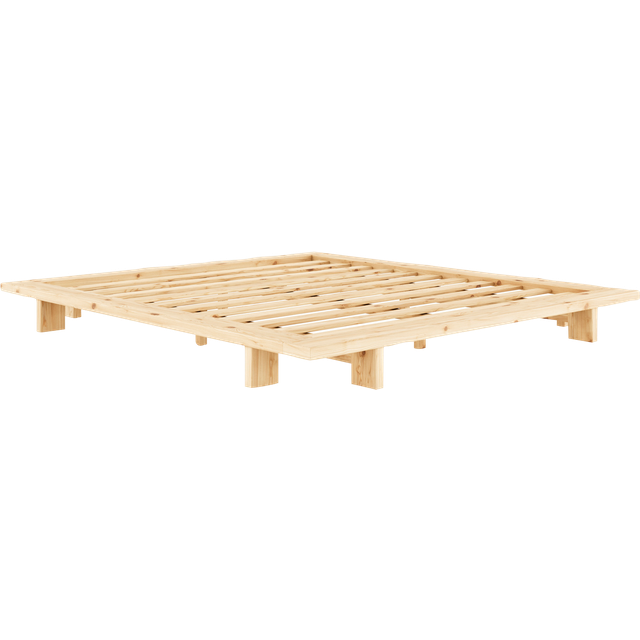 Japan Bed Frame, FSC certified pine wood, Made in Europe, Scandinavian Design, choose your size and color - Unfinished (Super King (6&#39;))