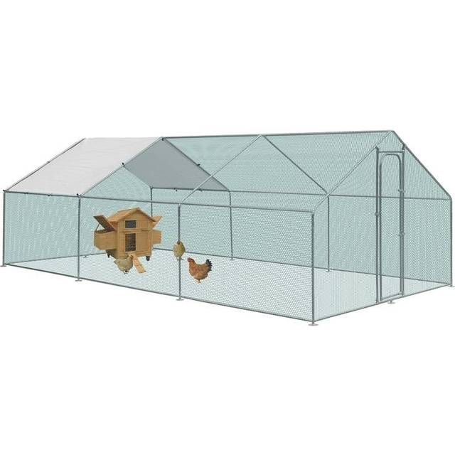 (3X6x2M) FoxHunter Chicken Run Cage Walk In Coop Poultry Hen Rabbit Kennel Hutch Metal