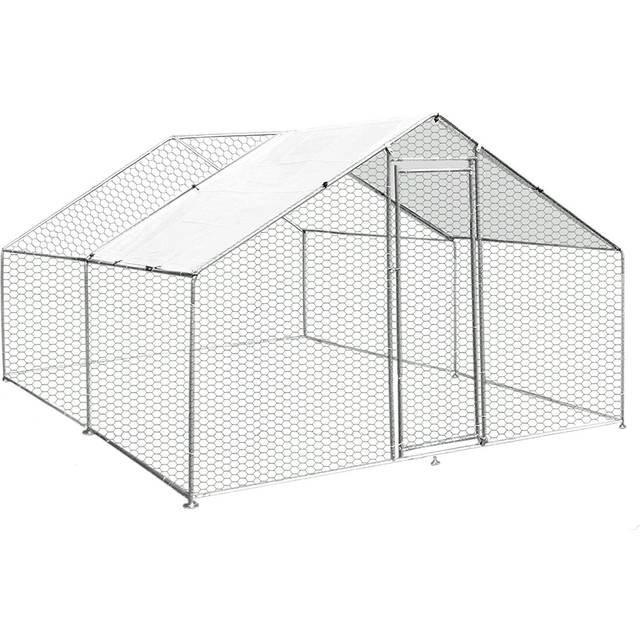 Monster Shop Chicken Run 3m x 4m x 2m, Silver