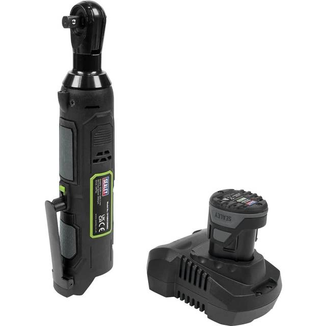 "Sealey Cordless Ratchet 3/8"" Drive Wrench 10.8V 2Ah Battery + Charger CP108VCRW"