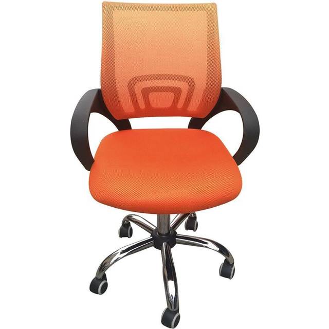 Tate Orange Mesh Back Office Chair - Ergonomic Comfort with a Vibrant Touch