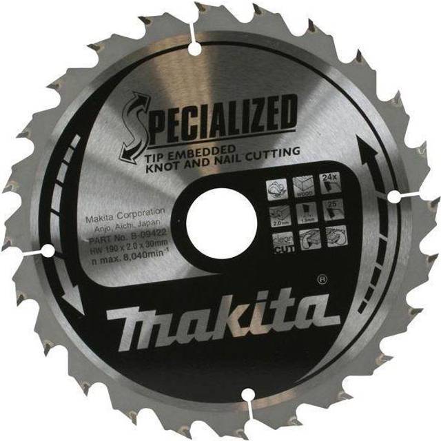 Makita Specialised Saw Blade 190 X 30mm 24T for 5704RK 5704R B-09422 HS7601J