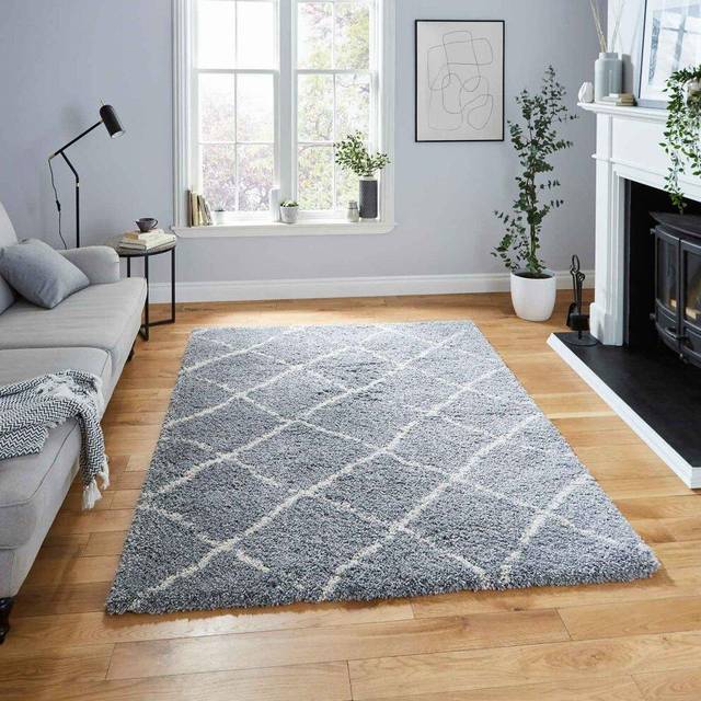 Think Rugs Scandi Berber Grey/Cream Rectangle 160 x 220cm Polypropylene Berber G257, Grey