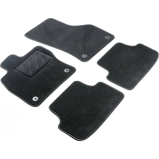 WALSER Set med golvmatta 80204 Textil fram och bak 4 svart