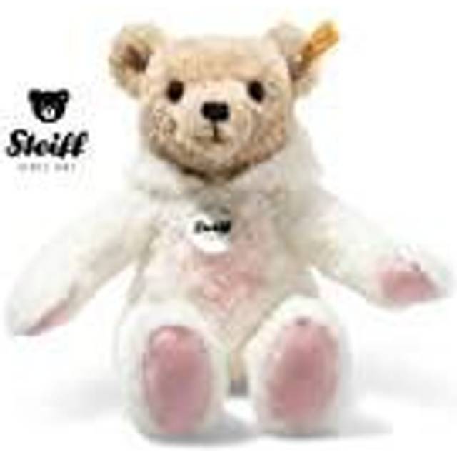 Steiff 114052 Hoodie-Teddybär Hase 27cm, Weiss, Whisper White