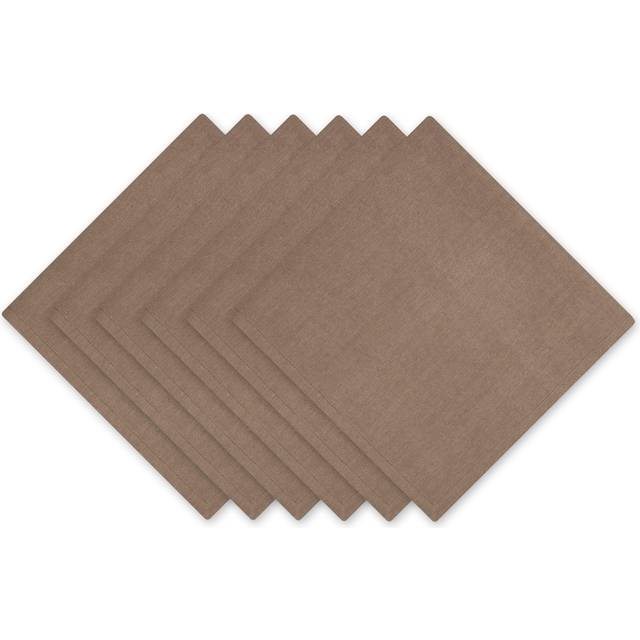 MUSHROOM SOLID NAPKIN SET6