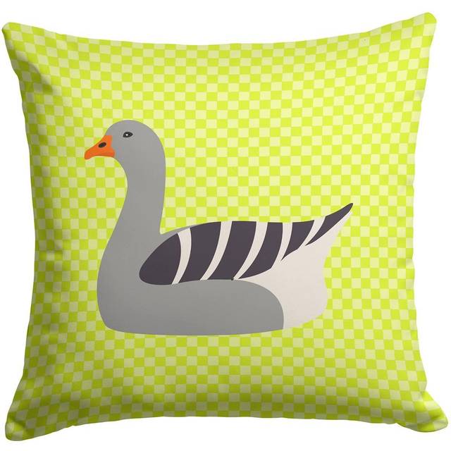 Caroline's Treasures BB7719PW1414 Pilgrim Goose Green Outdoor Canvas Fabric Decorative Pillow  14 x 3 x 14