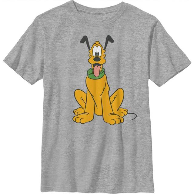 Disney karaktärer Traditionella Pluto Boy's Crew Tee Athletic Heather, X-Small, Atletisk ljung, XS