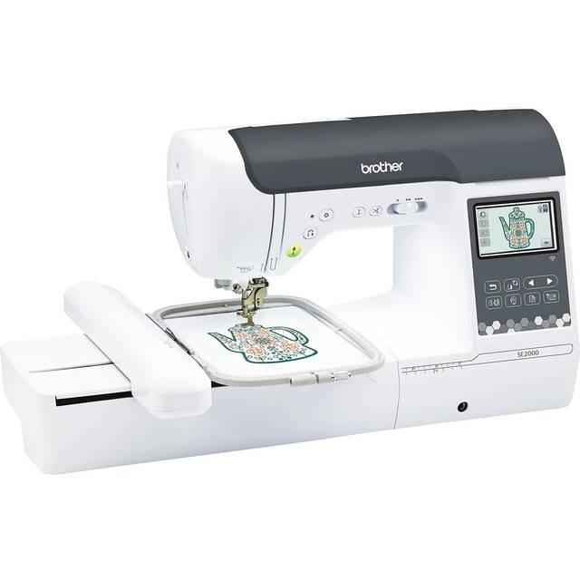 Brother SE2000 Computerized Sewing and Embroidery Machine with Built-In Designs and Stitches in White