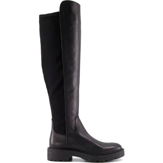 Dune London Women's Tella Leather Knee-High Boots - UK 3 - Black